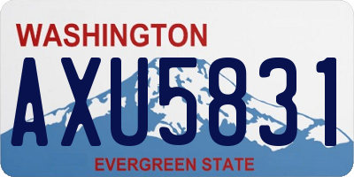 WA license plate AXU5831