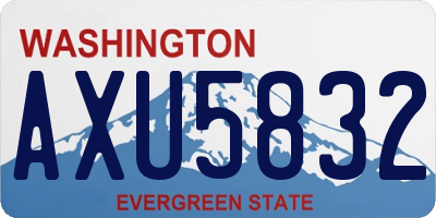 WA license plate AXU5832