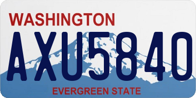WA license plate AXU5840
