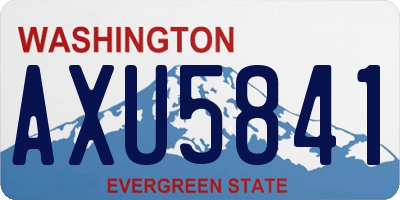 WA license plate AXU5841