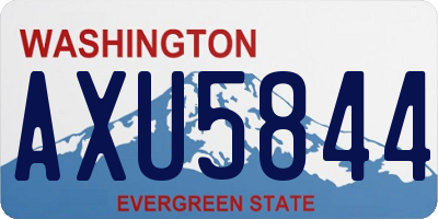WA license plate AXU5844