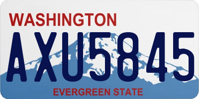 WA license plate AXU5845