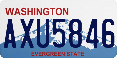 WA license plate AXU5846