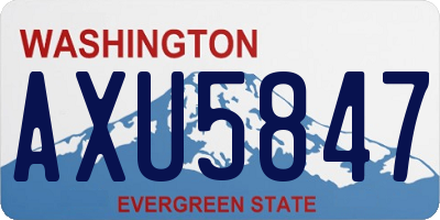 WA license plate AXU5847