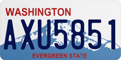 WA license plate AXU5851