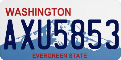 WA license plate AXU5853