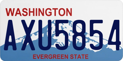 WA license plate AXU5854