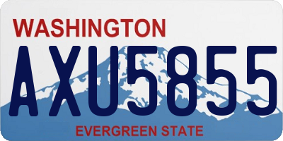 WA license plate AXU5855