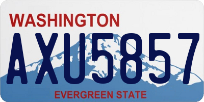 WA license plate AXU5857