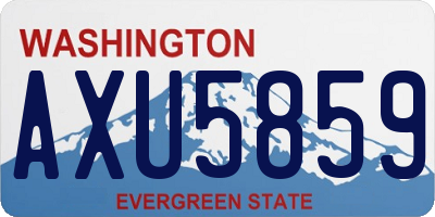 WA license plate AXU5859