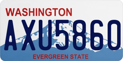 WA license plate AXU5860