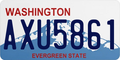 WA license plate AXU5861