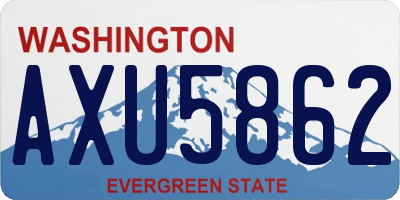 WA license plate AXU5862