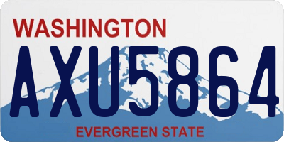 WA license plate AXU5864