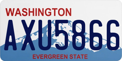 WA license plate AXU5866