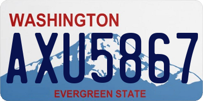 WA license plate AXU5867