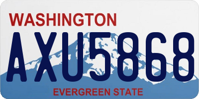 WA license plate AXU5868
