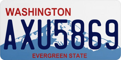 WA license plate AXU5869