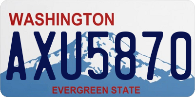 WA license plate AXU5870