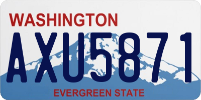 WA license plate AXU5871