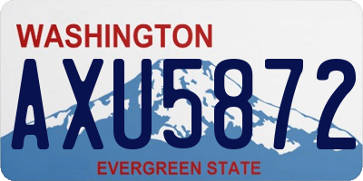 WA license plate AXU5872