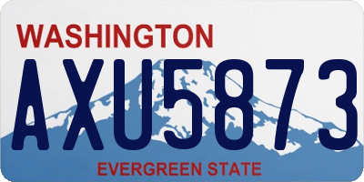 WA license plate AXU5873