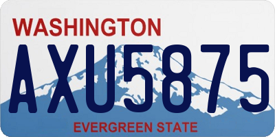 WA license plate AXU5875