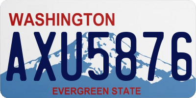 WA license plate AXU5876