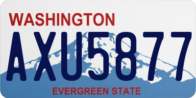 WA license plate AXU5877