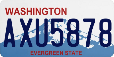 WA license plate AXU5878