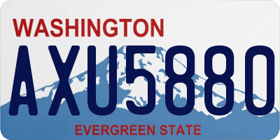 WA license plate AXU5880
