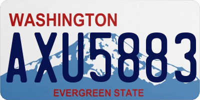 WA license plate AXU5883