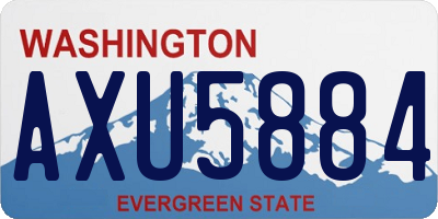 WA license plate AXU5884