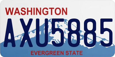 WA license plate AXU5885