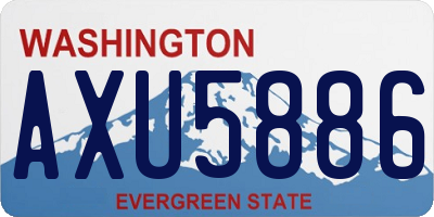WA license plate AXU5886