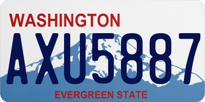 WA license plate AXU5887