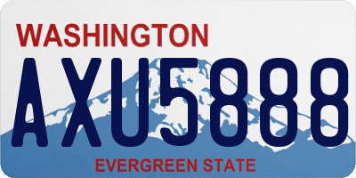 WA license plate AXU5888