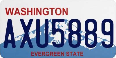 WA license plate AXU5889