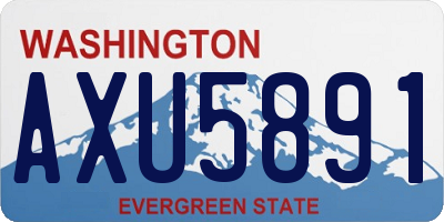 WA license plate AXU5891