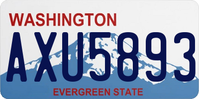 WA license plate AXU5893