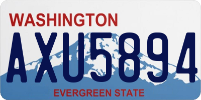 WA license plate AXU5894