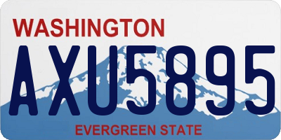 WA license plate AXU5895