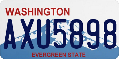 WA license plate AXU5898