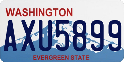 WA license plate AXU5899