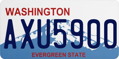 WA license plate AXU5900