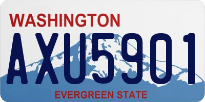 WA license plate AXU5901