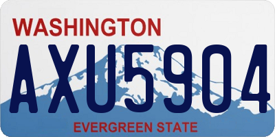 WA license plate AXU5904