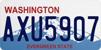 WA license plate AXU5907