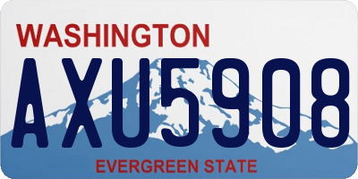 WA license plate AXU5908