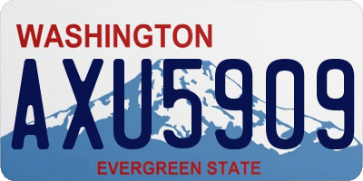 WA license plate AXU5909